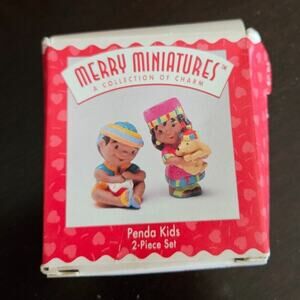 Cathy Johnson Penda Kids Merry Miniatures 2 Piece Holiday Set 1996 Tamika Jahann